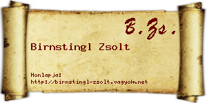 Birnstingl Zsolt névjegykártya