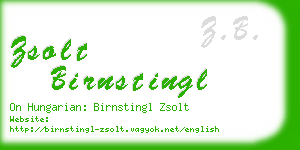 zsolt birnstingl business card